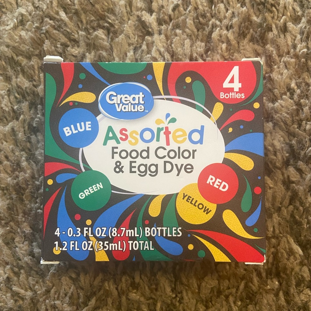 2/$5 | Great Value | Assorted Food Color & Egg Dye | NEW & UNOPENED